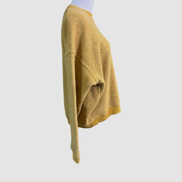 Outdoor Voices Wool Blend Crewneck Sweatshirt Mustard Yellow Size L - Picture 4 of 7